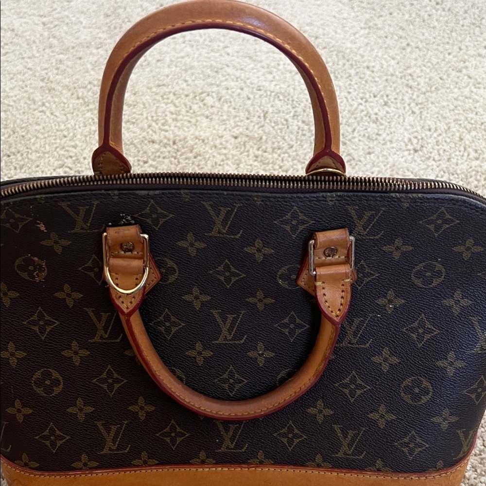 Louis Vuitton Black and Brown Monogram Satchel